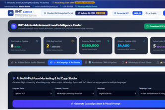 Remix IIHT Gambia AI Marketing & Admissions Dashboard