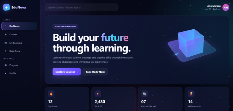 educational platform – screenshot 1