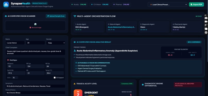 SynapseHealth: Autonomous Clinical Triage Engine – screenshot 2