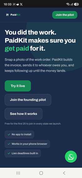 Paidkit – screenshot 1