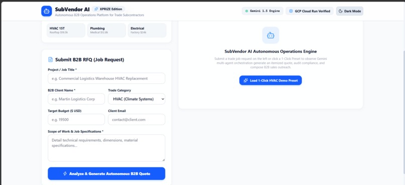 SubVendor AI – screenshot 1