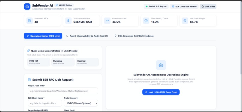 SubVendor AI – screenshot 2