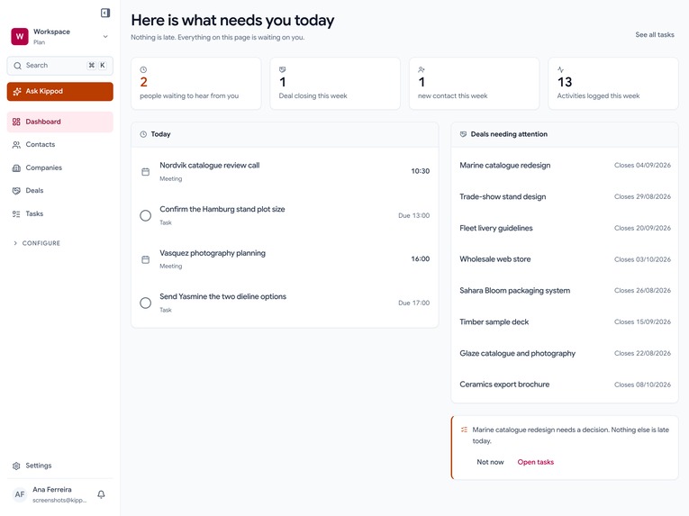 Kippod - The AI-First CRM Freelancers Don't Know They Need – screenshot 4