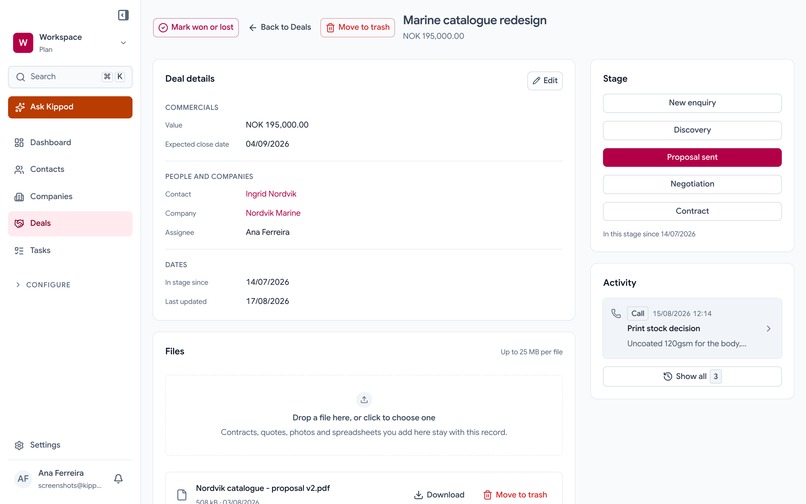 Kippod - The AI-First CRM Freelancers Don't Know They Need – screenshot 5
