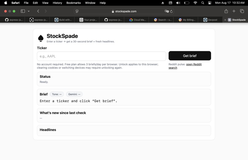 StockSpade.com – screenshot 2