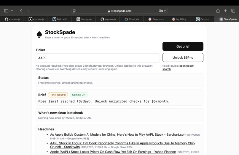 StockSpade.com – screenshot 4