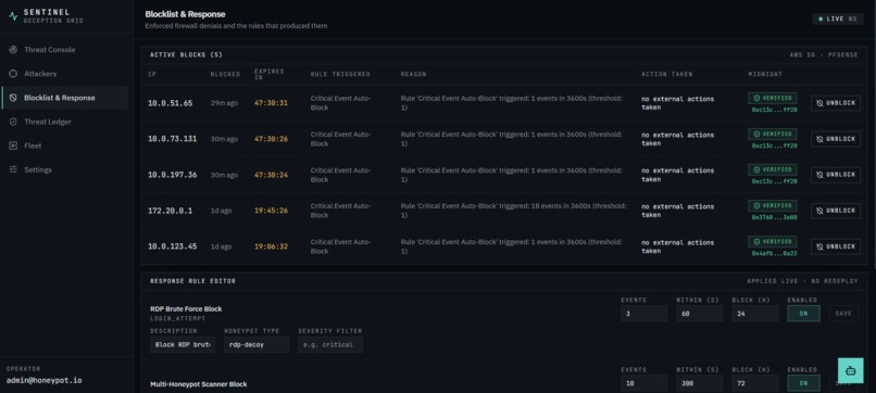 Sentinel Deception Grid: ZK Threat Intel – screenshot 3