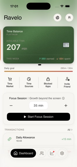 Ravelo: Screen Time Banking – screenshot 8
