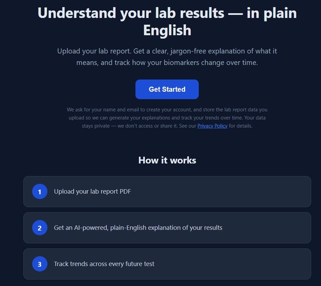 MyLabs – screenshot 1