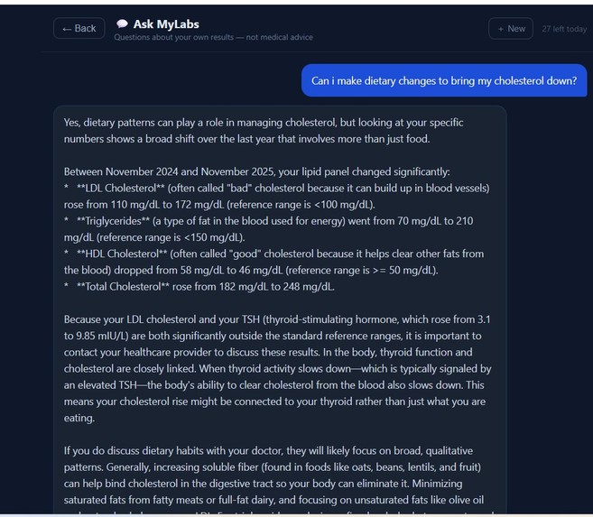 MyLabs – screenshot 2