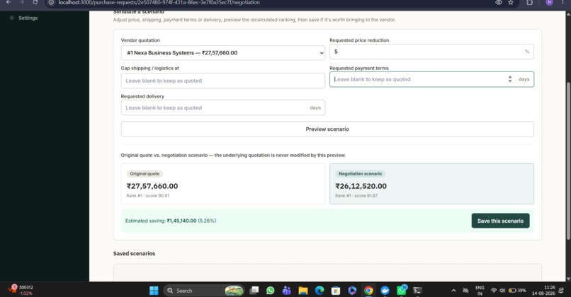 VendorLens -AI Procurement Intelligence for Small Businesses – screenshot 1