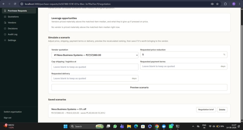 VendorLens -AI Procurement Intelligence for Small Businesses – screenshot 2