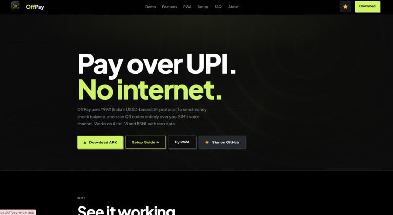 OfflinePay - digital transaction completely without internet – screenshot 1