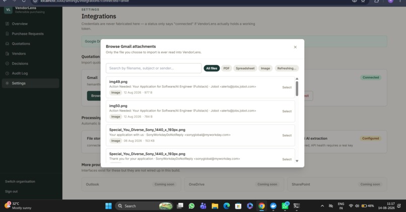 VendorLens -AI Procurement Intelligence for Small Businesses – screenshot 4