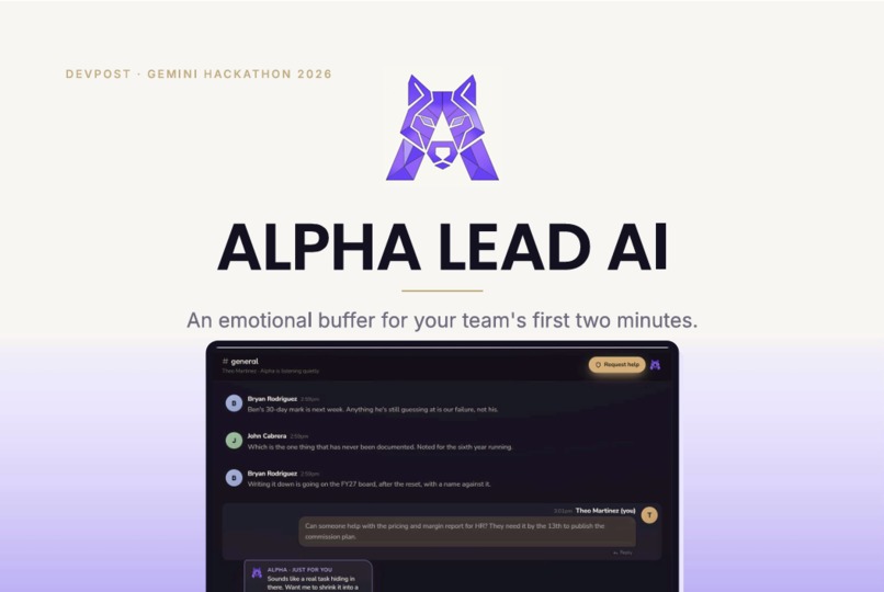 Alpha Lead - AI that goes first – screenshot 1