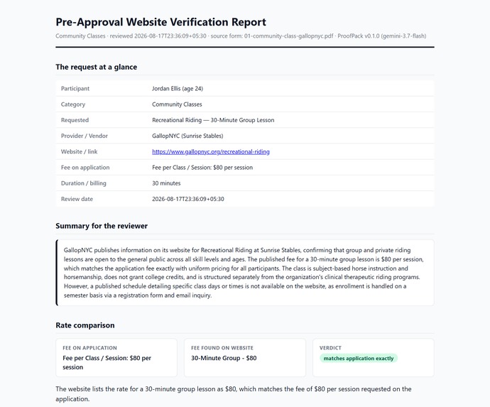 ProofPack – screenshot 2