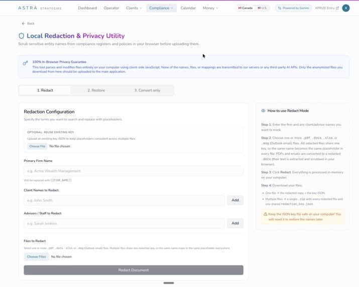 Astra Strategies - Compliance Consistency App – screenshot 4