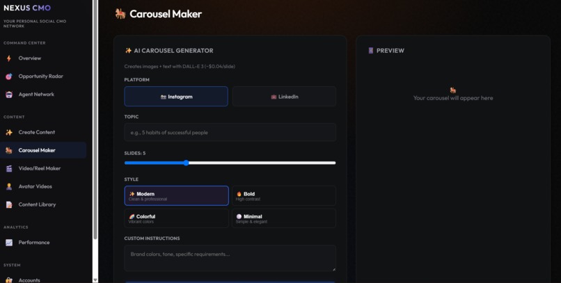 Nexus CMO – screenshot 1