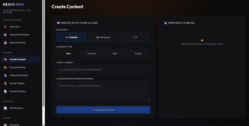 Nexus CMO – screenshot 3