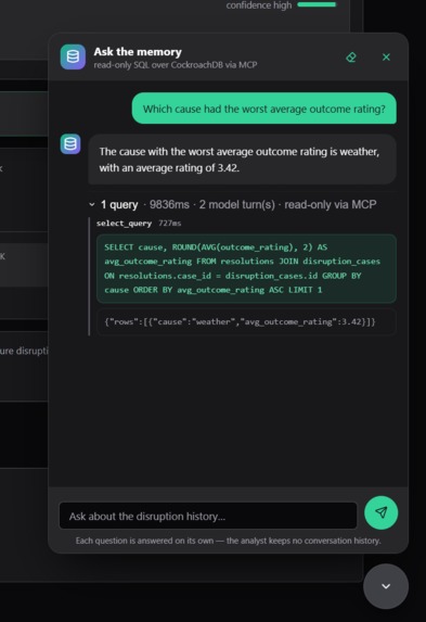 IROPS Disruption Memory Agent – screenshot 1
