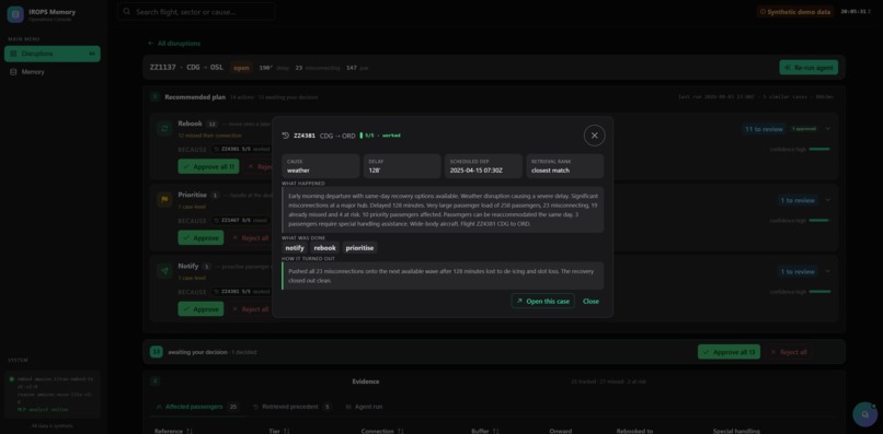 IROPS Disruption Memory Agent – screenshot 5