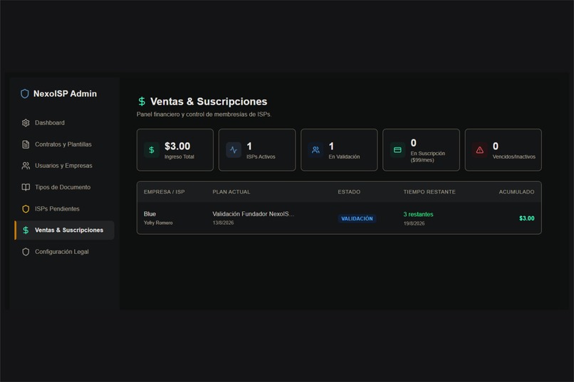 NexoISP – screenshot 2