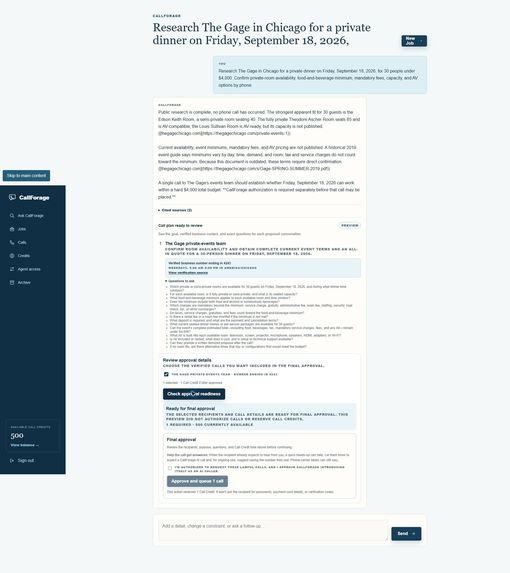 CallForage – screenshot 3