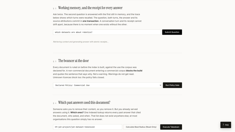 ORIGIN: Agentic Memory & Provenance Engine CockroachDB × AWS – screenshot 6