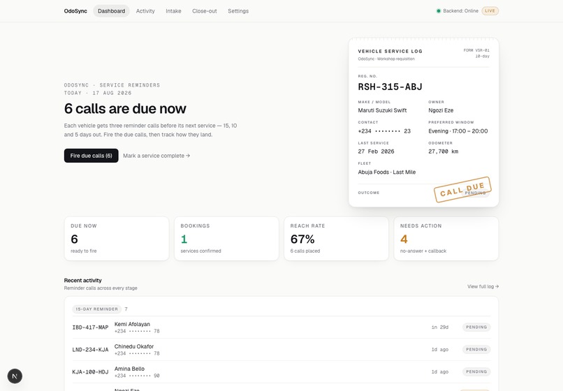 OdoSync – screenshot 2