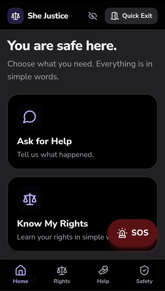 A Private AI powered legal aid platform for Women – screenshot 1