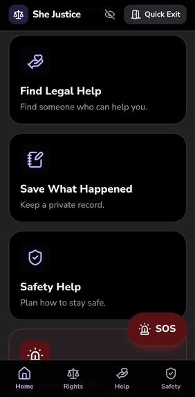 A Private AI powered legal aid platform for Women – screenshot 2