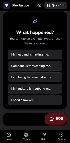 A Private AI powered legal aid platform for Women – screenshot 3