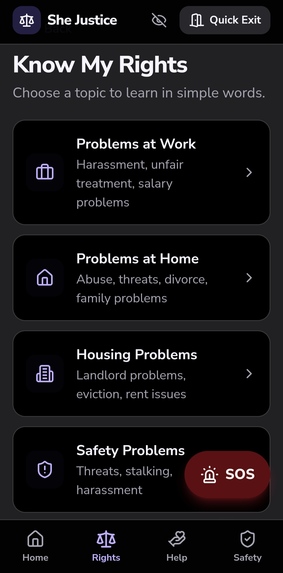 A Private AI powered legal aid platform for Women – screenshot 4