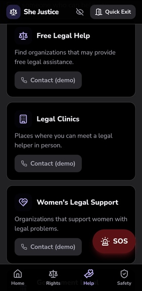 A Private AI powered legal aid platform for Women – screenshot 5