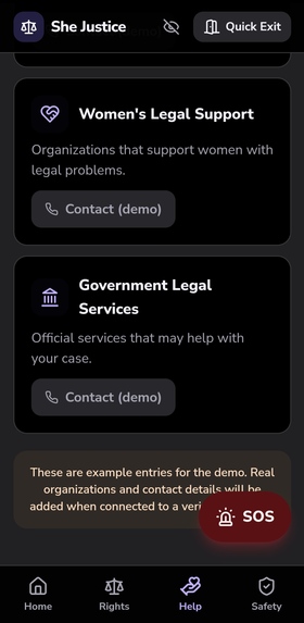 A Private AI powered legal aid platform for Women – screenshot 6