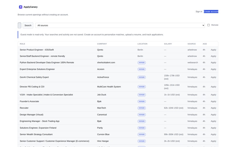 applycanary – screenshot 3