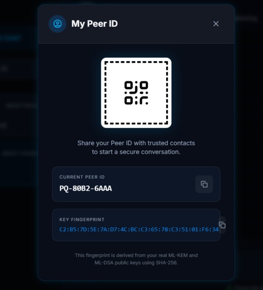 PQ Messenger Lite: Post-Quantum Secure Messaging – screenshot 2