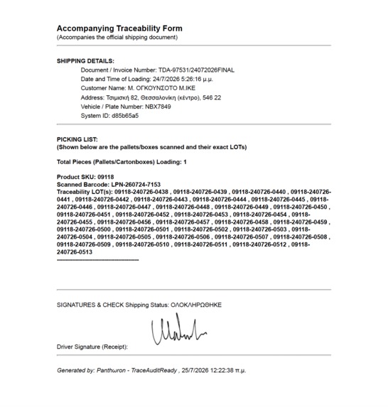 Panthoron Agentic Food Traceability – screenshot 3