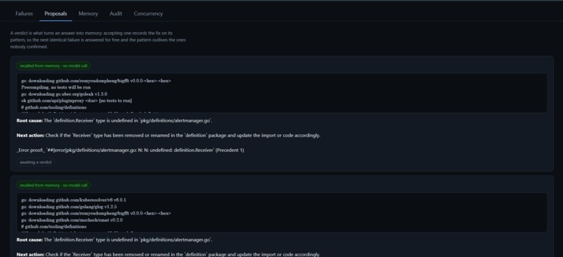 agentic memory ci – screenshot 2