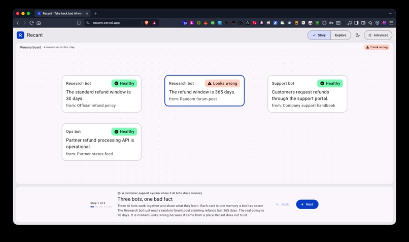 Recant – screenshot 2