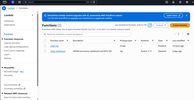 ORIGIN: Agentic Memory & Provenance Engine CockroachDB × AWS – screenshot 10