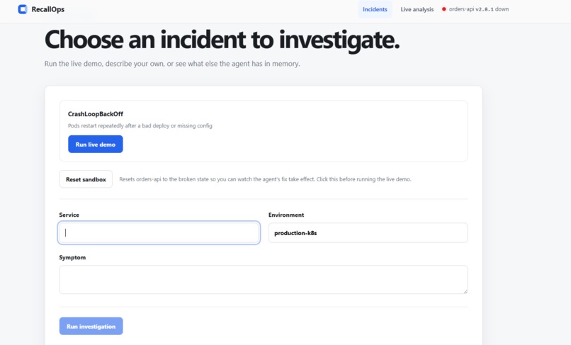 RecallOps – screenshot 2