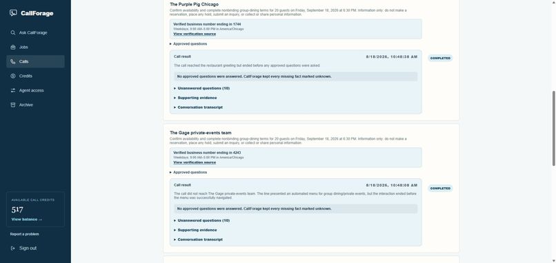 CallForage – screenshot 4