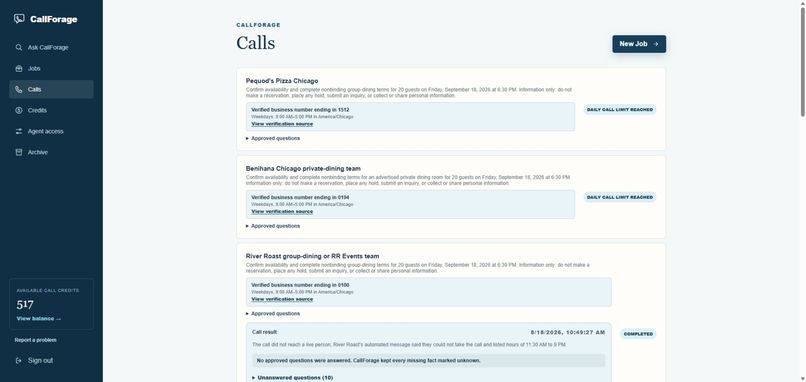 CallForage – screenshot 5