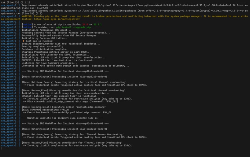 EdgeOps Agent: Cognitive SRE with Distributed Vector Memory – screenshot 4