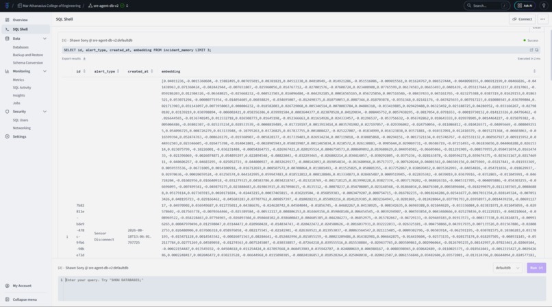 EdgeOps Agent: Cognitive SRE with Distributed Vector Memory – screenshot 6