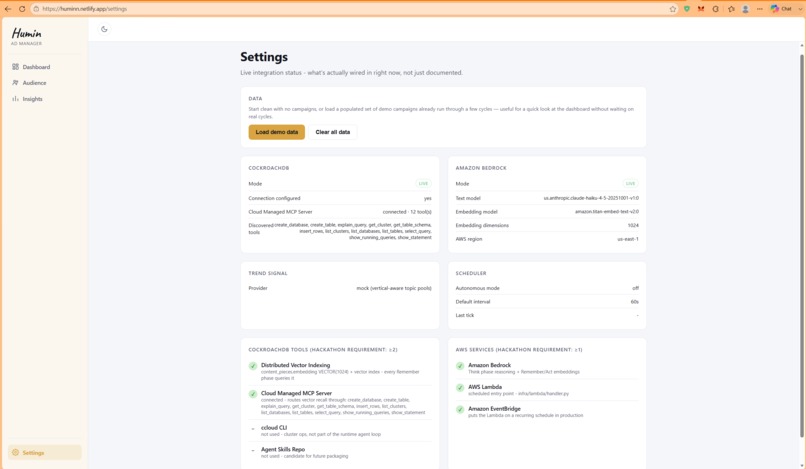 Humin: Autonomous Ad Manager – screenshot 1