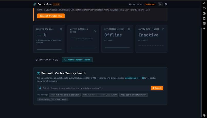CortexOPS: AI agent for CockroachDB with memory. – screenshot 4