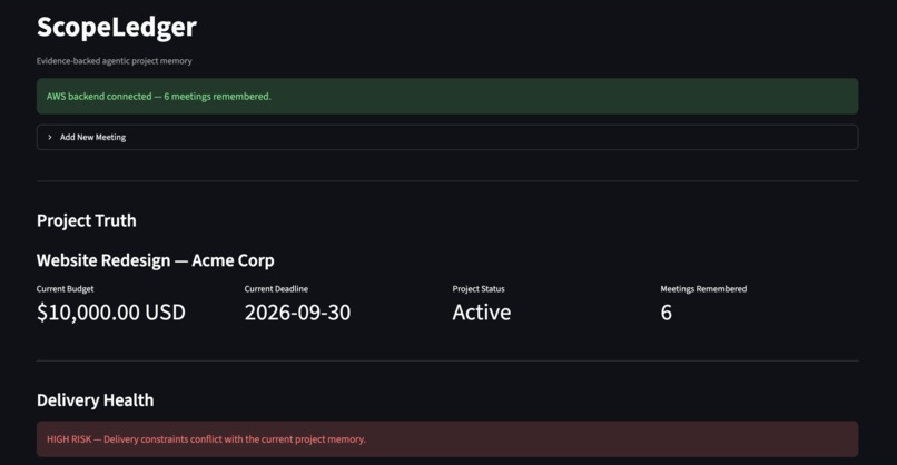 ScopeLedger  – screenshot 1