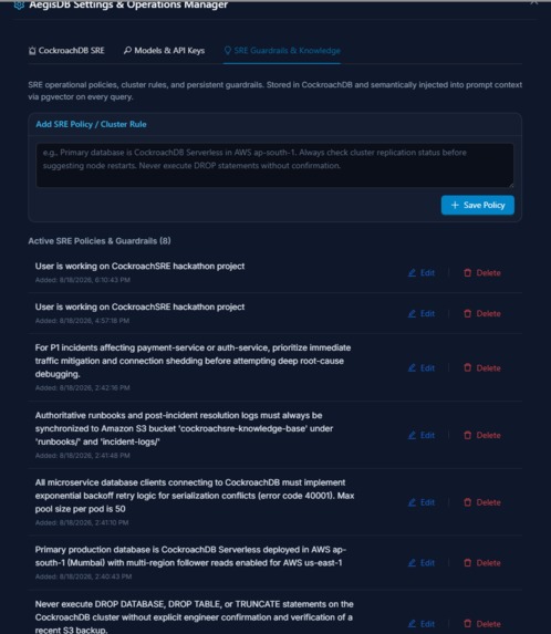 AegisDB – screenshot 2